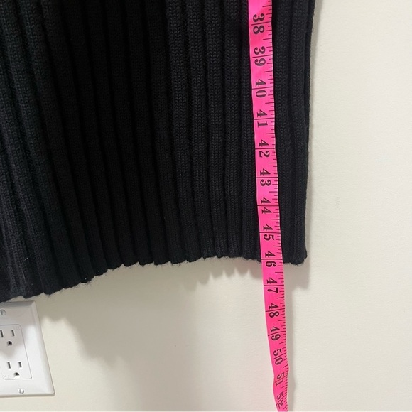 VINTAGE MADE IN ITALY KNIT WOOL MULTICOLOUR FLORAL MIDI DRESS - Picture 9 of 11